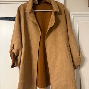 Women's Tan Suede (like) Jacket